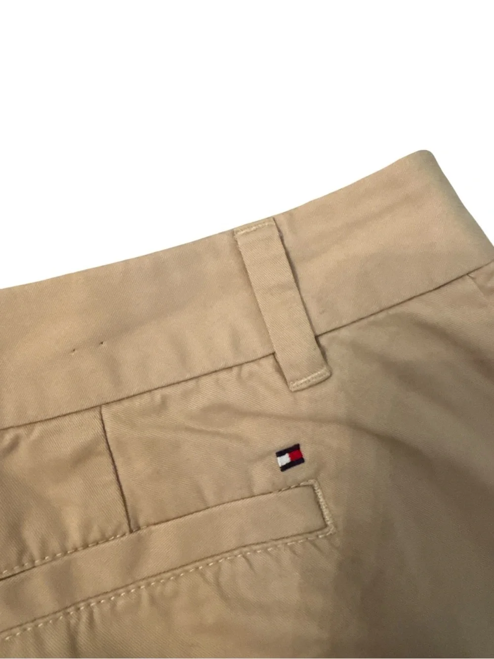 Tommy Hilfiger Women's Size 8 Khaki Cotton Stretch Chino Shorts Casual Classic